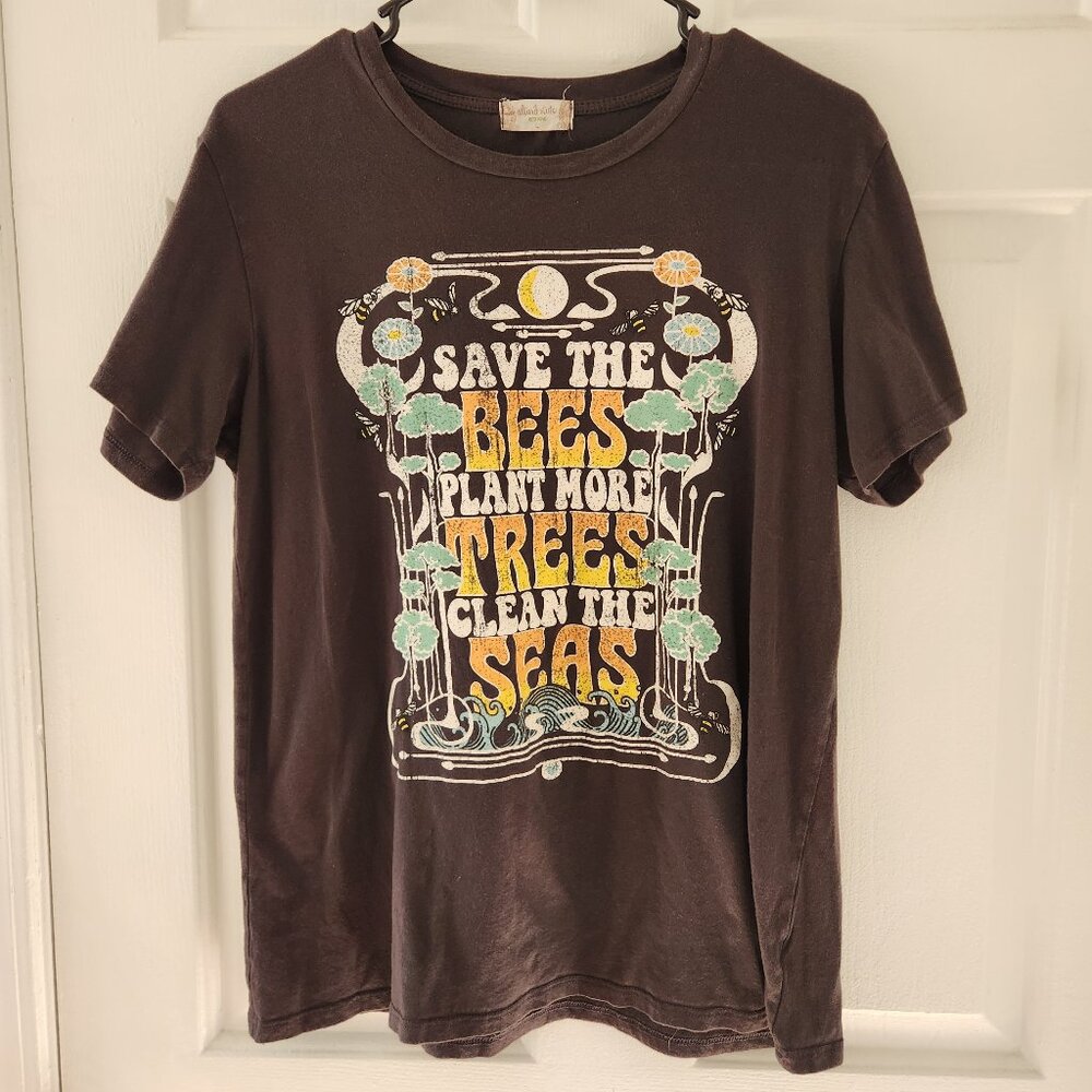 Altar'd State Save the Bees Plant More Trees Nature Graphic Tee - Size L
